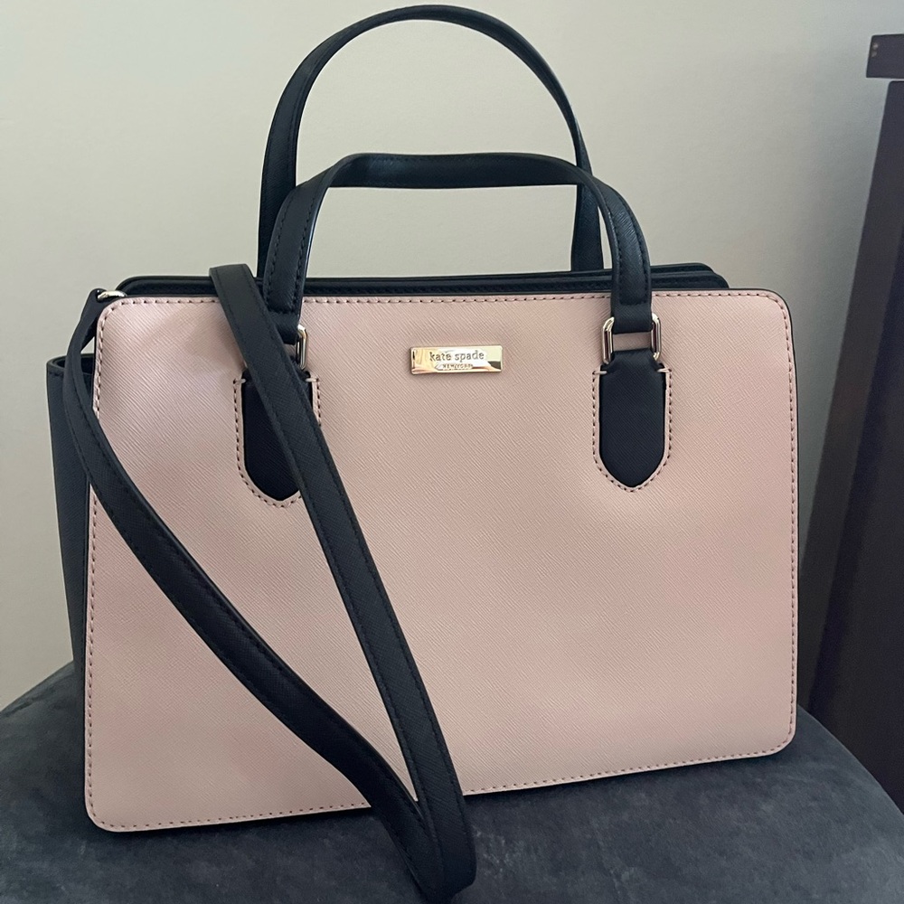 Kate Spade Blush and Black Satchel